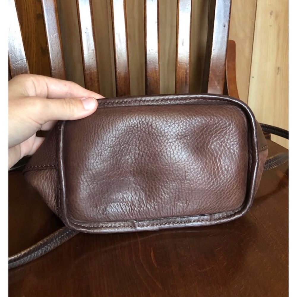 Vintage leather Fossil bucket bag crossbody - Picture 4 of 6